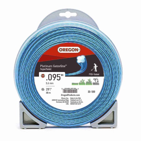 Oregon Platinum Gatorline SuperTwist Trimmer Line, .095" by 289', 1Lb Donut 20-100